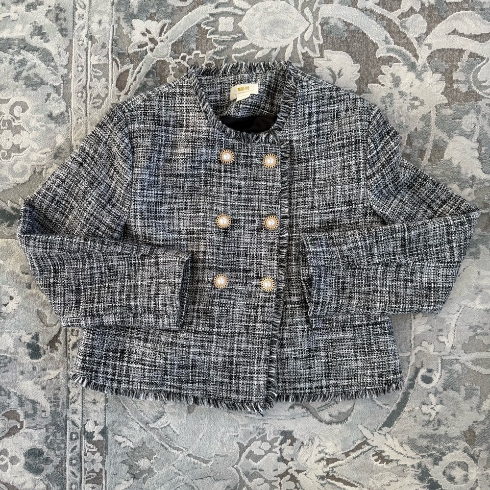 Anthropologie Maeve Double Breasted Tweed Jacket - Picture 5 of 12